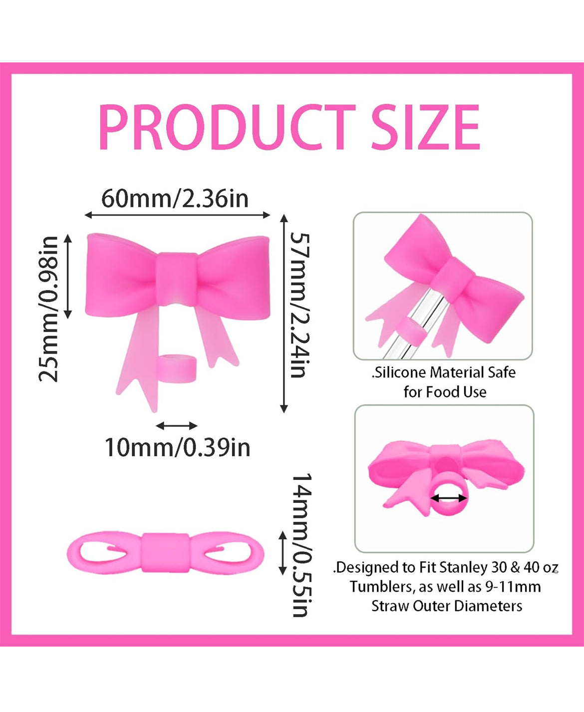 Straw Cover Cap [ Pink ]