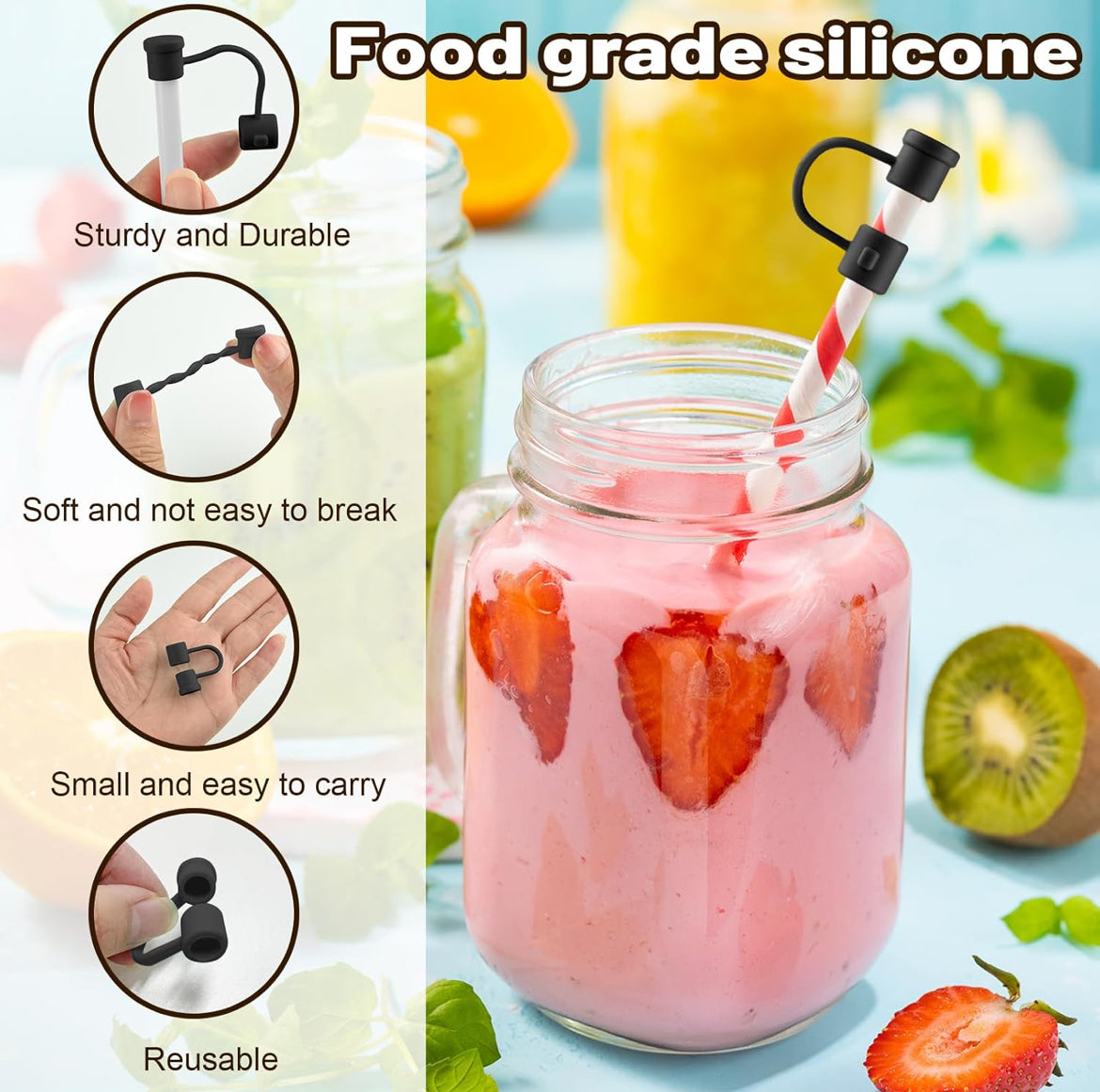 Straw Cover Cap [ Black ]