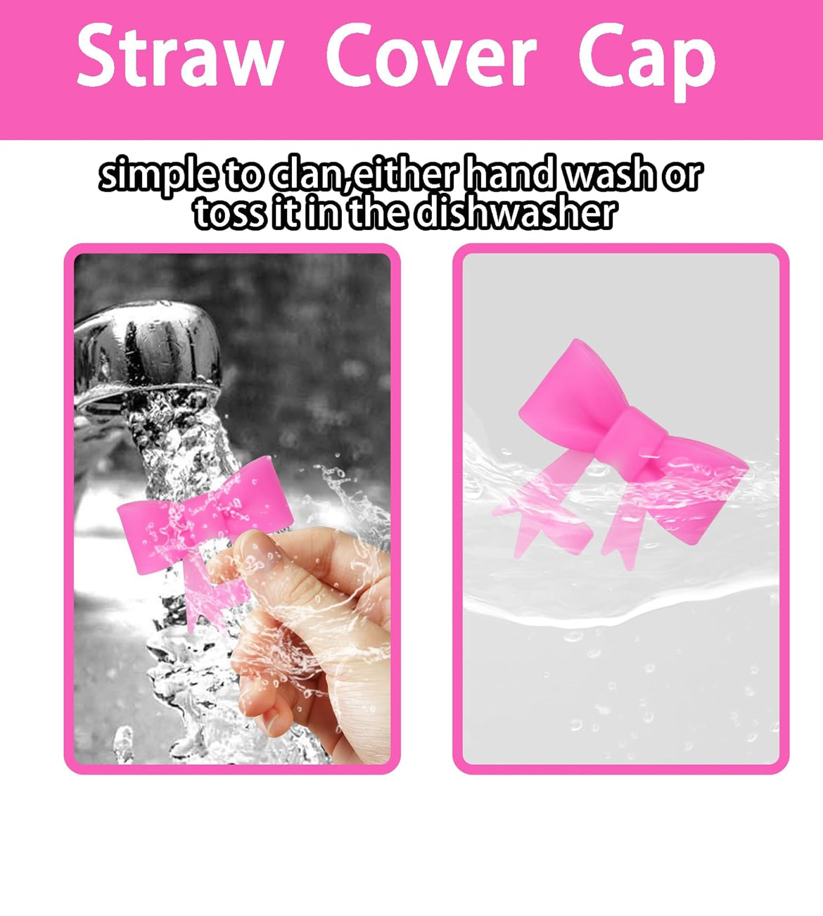 Straw Cover Cap [ Pink ]